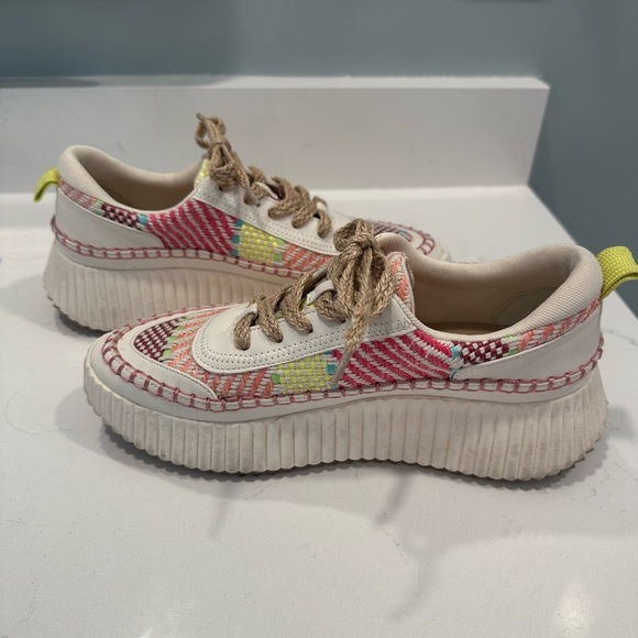 Dolce Vita Beige and Pink Multicolor Sneakers--only worn a few times! Like new! - Picture 4 of 7